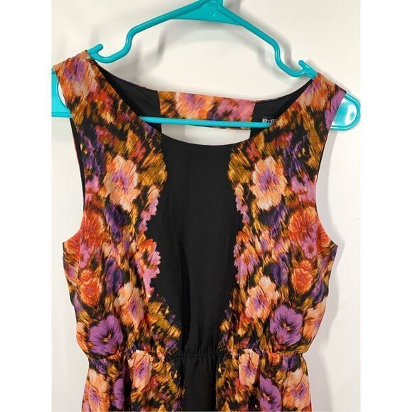 Paperdoll Women's Sleeveless Back Cutout Floral A-Line Dress Multicolor Medium - Picture 4 of 9